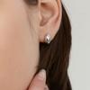 LUNNE Silver 925 Bold Curve Stud Earrings #LSE90