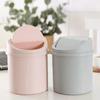 Small Desktop Waste Bin with Lid To Send Trash Bag Student Dormitory Bedroom Ins Wind Cute Pen Holder Office Household Plastic Trash Can