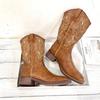 Fashion Embroidered Western Riding Cowboy Boots for Women 2025 New Boots with Chunky Heels
