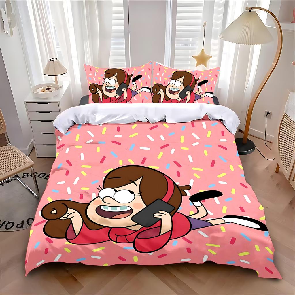 Bettbezug Kissenbezug Bettwäsche Set Spiel G-Gravities F-Falls Erwachsener Junge Mädchen Schlafzimmer Dekoration Kinder Einzel Doppel Große Größe