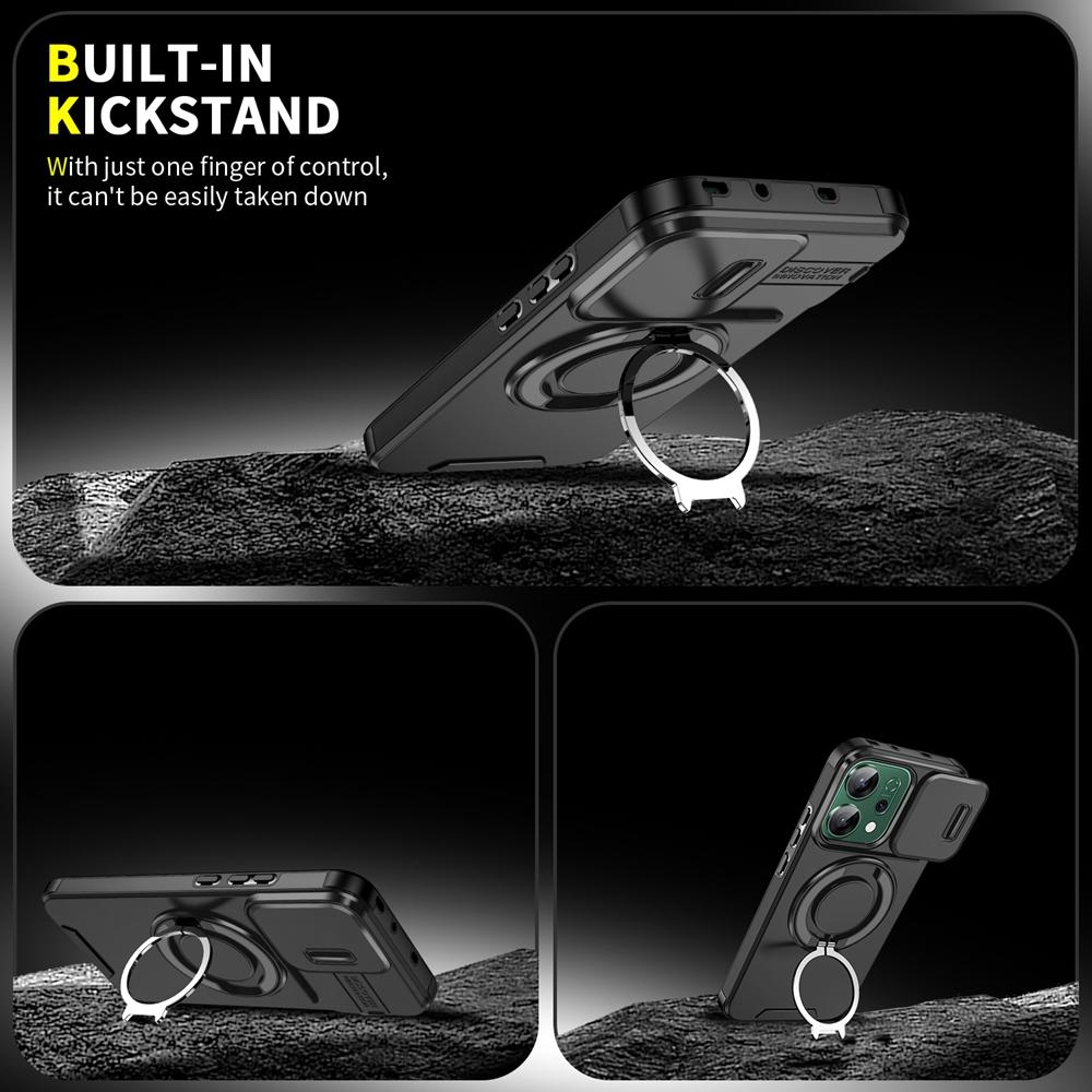 For Reno 14F 5G Case Luxury Magnetic Wireless Charge For Magsafe Case For OPPO Reno 14F 14 F Reno14F Stand Holder Armor Cover