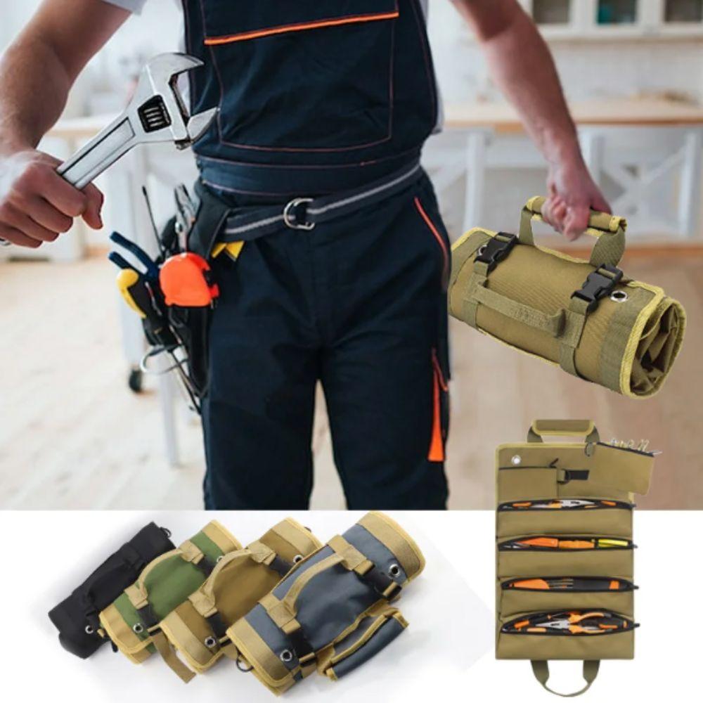 Oxford Cloth Tool Roll Organizer Lightweight Tool Storage Bag Roll Up Tool Bag  Tool Organization
