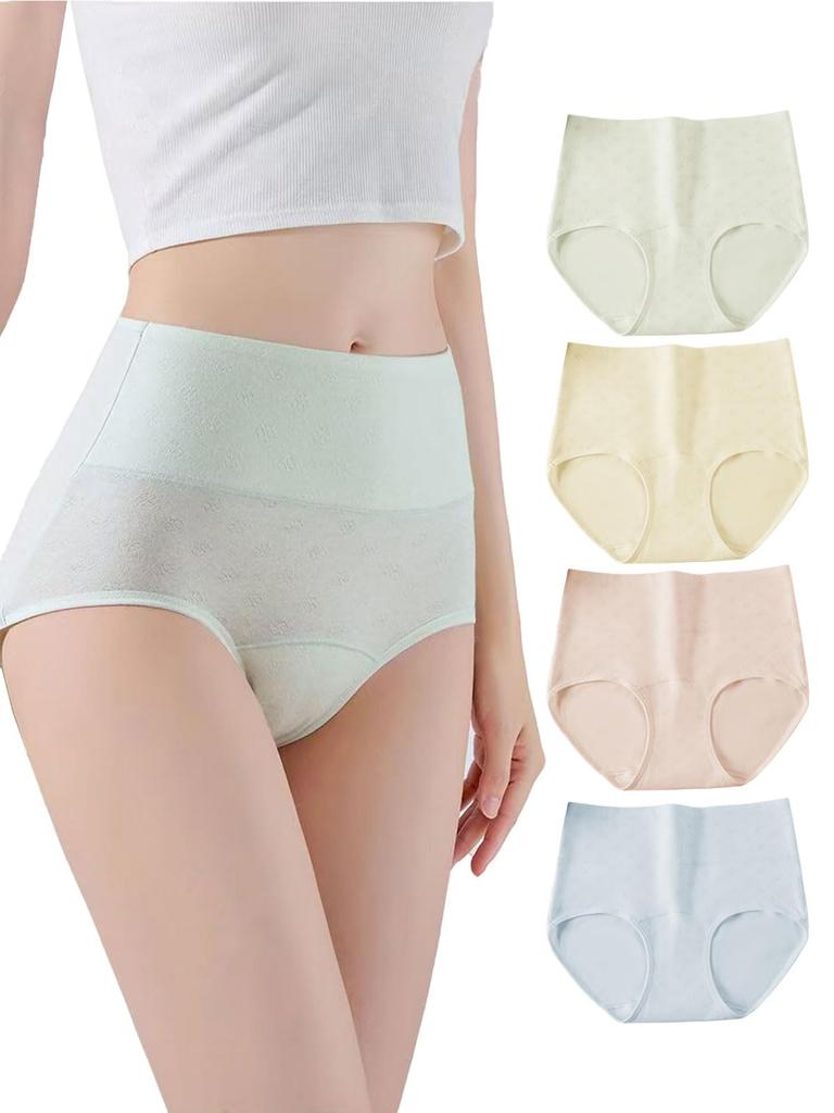 Caike Kaidi Deep Cotton and Breathable Women's Panties, 4-Piece Set, Soft, Stretchy, Breathable,