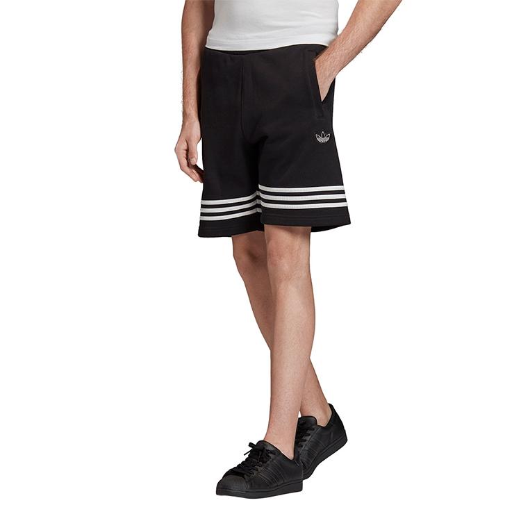 Adidas Originals Outline Shorts With Trefoil Logo Men Bottoms Black FM3877