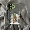 Christmas Phone Case for IPhone 16 15 14 11 Pro Max 14 Plus X XS XR 12 13 Mini Hand Painted Winter Snow House Matte Funda Cover