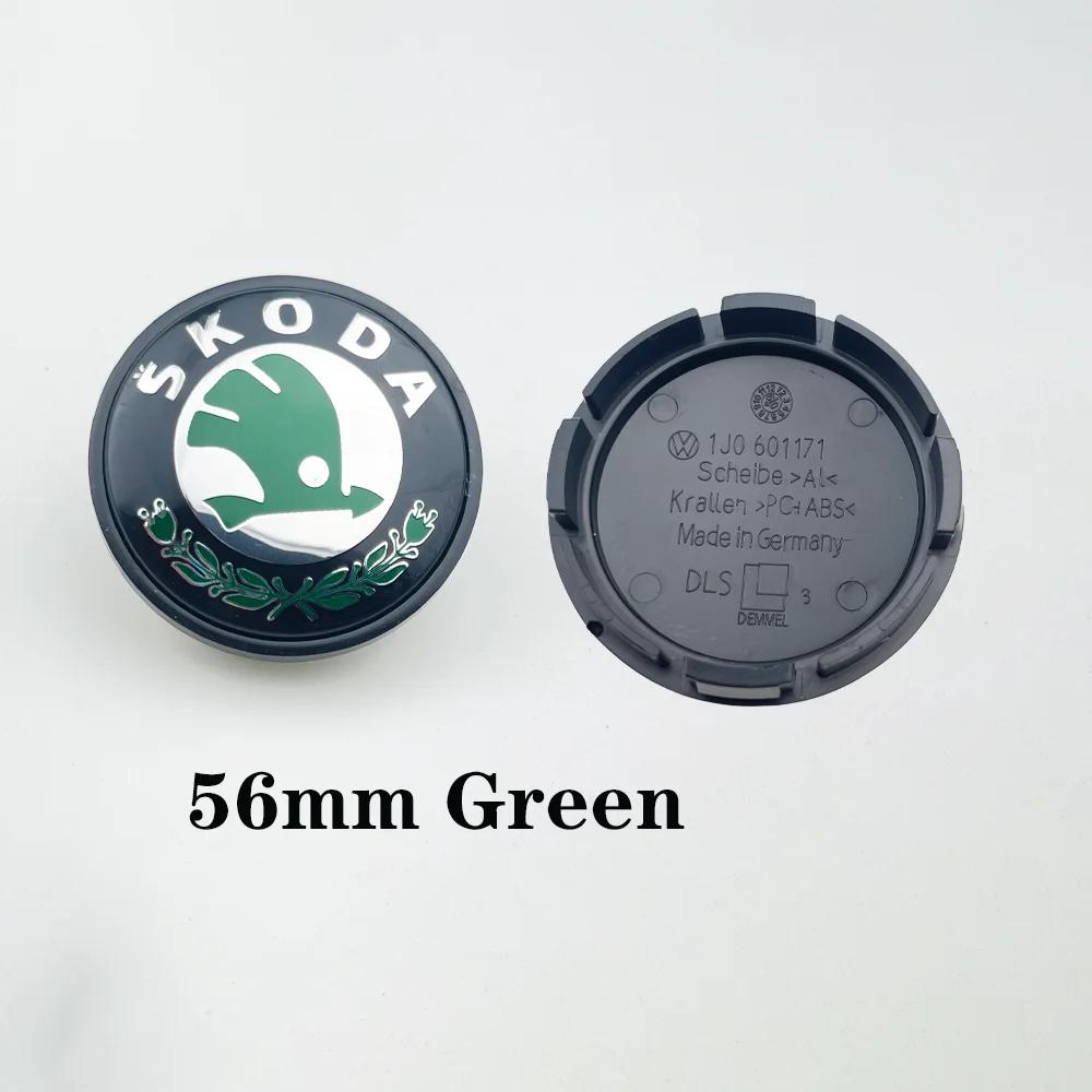 4Pcs/Lot 56mm 65mm Car Wheel Center Cap Logo Hub Cover Badge Emblem For Skoda 1J0601171 3B7601171 Styling Accessories