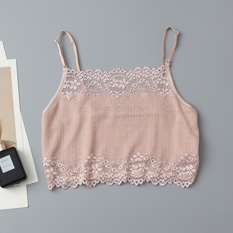 Summer Breathable Mulberry Silk Lace Camisole Versatile Tank Top