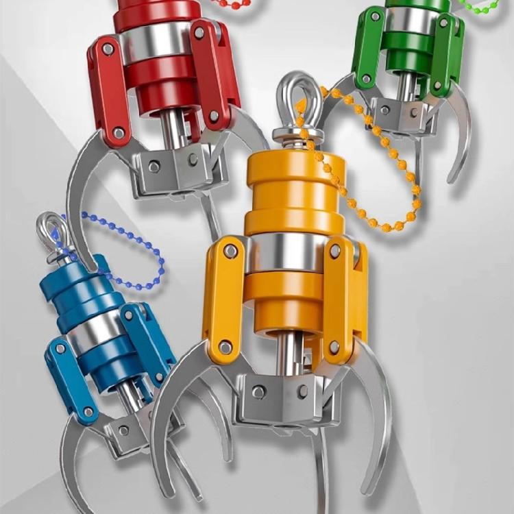 Kreativní klíčenka se zamykacím drápem ABS Stroj na panenky Uchopovací klip Klíčenka Přenosný Stlačovací design Hračka Dárek Vhodné pro každodenní použití