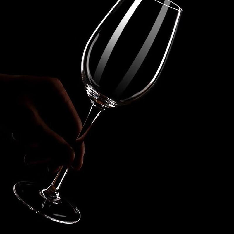 ZISIZ Transparent Glass Wine Goblets (Set of 2)