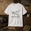 Camiseta Spitfire, Camiseta con Corte de Avión de la Segunda Guerra Mundial, Camiseta con Dibujo Técnico del Supermarine Mk I, Regalo para Él de Piloto de la RAF, Camiseta Gráfica de la Batalla de Inglaterra