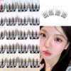 Korean Style False Eyelashes Thin Lightweight Natural Curly Black C Curl 7-12mm