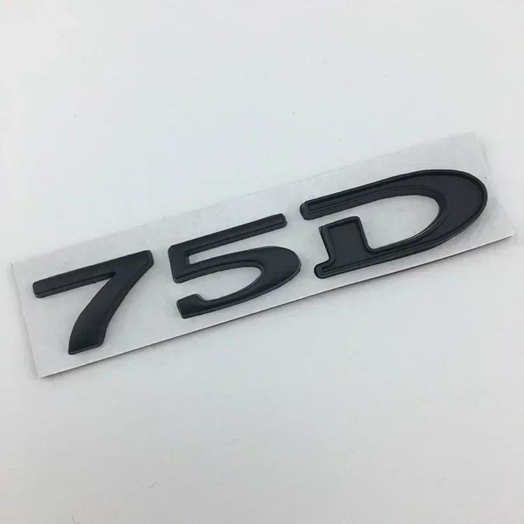 mghxj4 For Tesla MODEL 3 S X Y 75D 85D 90D 100D Rear Boot Trunk Tailgate Emblem Badge Sticker 3D Metal Car Styling Accessories