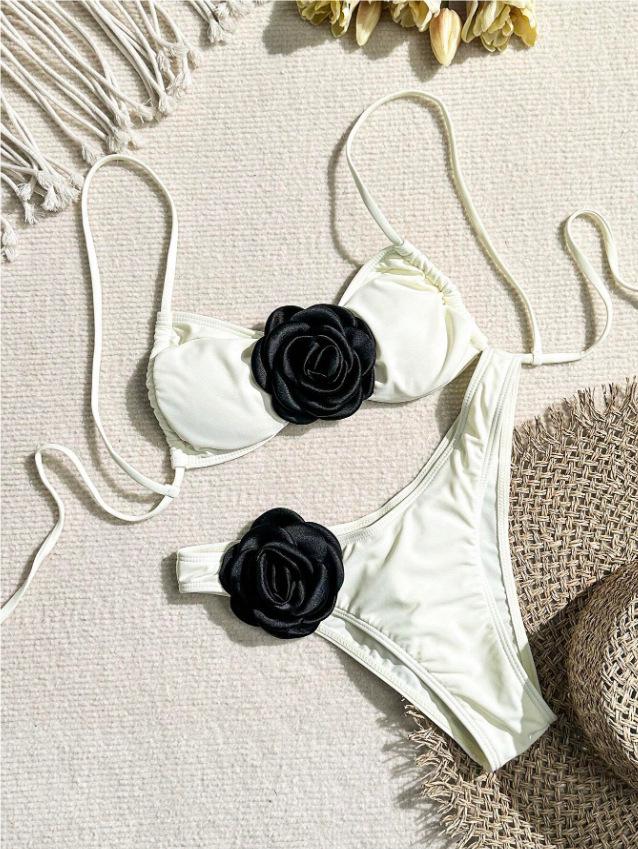 2025 European & American 3D Floral Sexy Bikini - Women's Vacation Beachwear