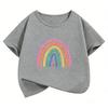 Kawaii Graphic Rainbow T Shirts Funny Kids Childrens Tshirt Boys Girls Casual Top Tee Summer Spring 90s Shirt