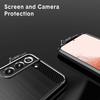 Coque de protection - PROSHOP - pour Samsung S22 Plus - Souple - Fibre de carbone - Noir - avec 2 Verres Trempés
