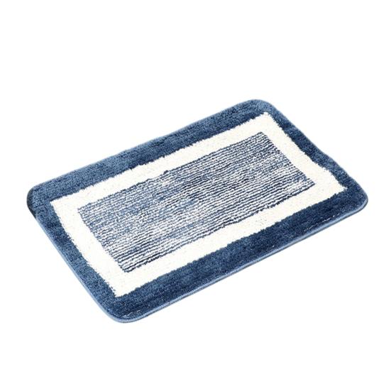 Bathroom Anti-Slip Mat, Ultra Soft Water-Absorbent Fiber Bath Mat, Non-Slip Thick Cushioned Floor Mat, for Tub Home Decor Accessories Small темно-синий