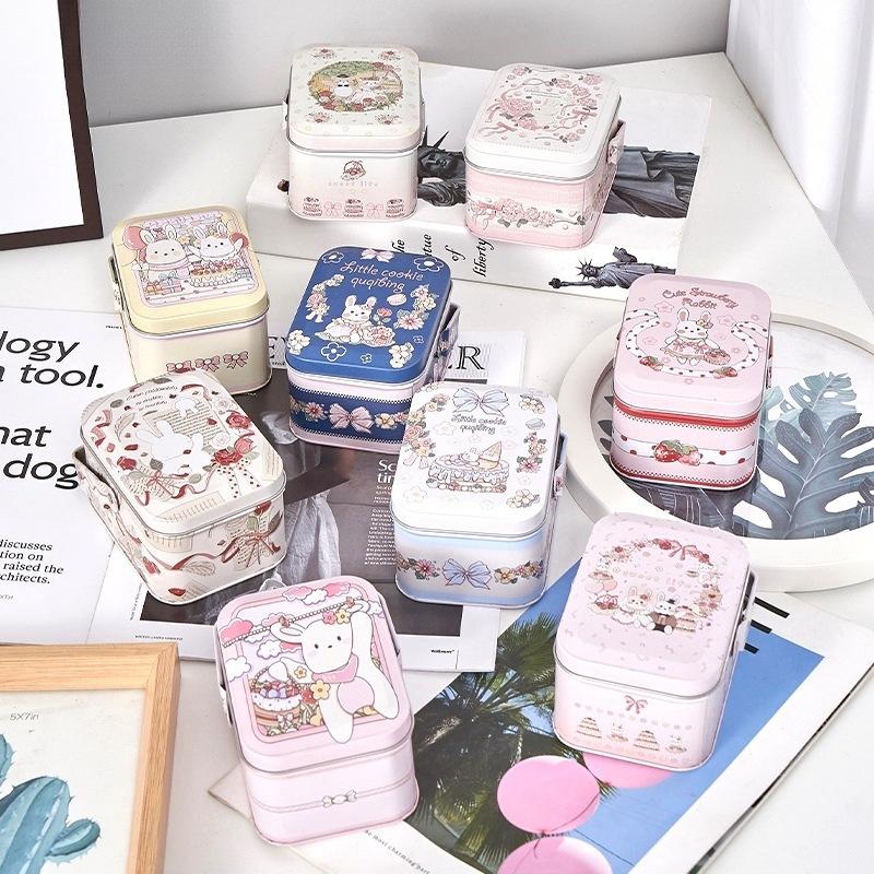 Tinplate Candy Box Kids Gifts Small Tin Box Cookie Boxes Portable Gift Case For Birthday Wedding Party Decoration