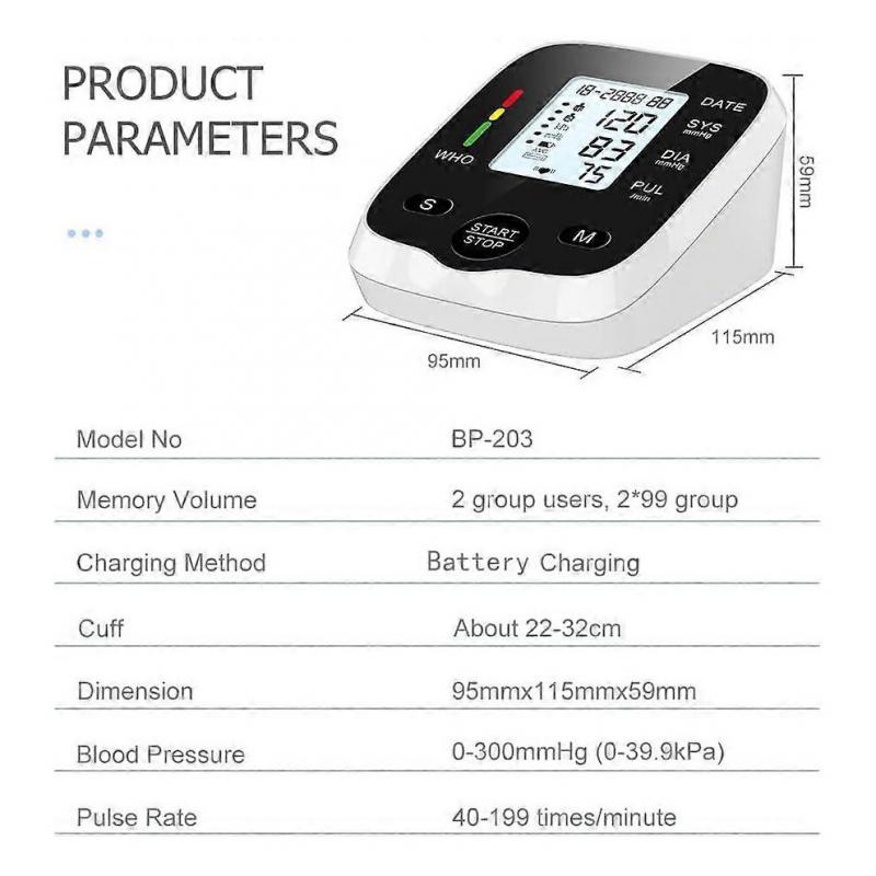 Blood Pressure Monitor for Home Use, Upper Arm Blood Pressure Machine, Fully Automatic Blood Pressure Monitor, Large Cuff 