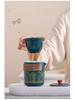 Ancient Charm Ceramic Travel Tea Set: Quick-Brew Pot with Three Cups for Outdoor Use - Customizable Logo Gift