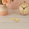 Classic Solitaire Stud Earrings - 925 Sterling Silver Gold Plated