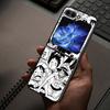 Harde Telefoonhoesje voor Samsung Galaxy ZFlip5 ZFlip6 ZFlip4 Z Flip 7 6 5 4 3 ZFlip7 FE ZFlip3 One Piece Anime Monkey D Luffy
