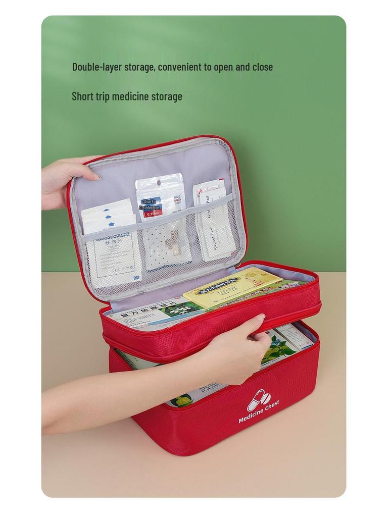 Portable Family First Aid and Medicine Bag
