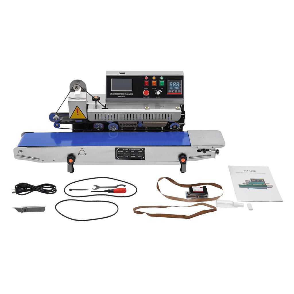 Industrial Inkjet Printing Sealer Machine Continuous Band Snack Food Tea Bags Automatic Packaging Adjustable Speed Temp