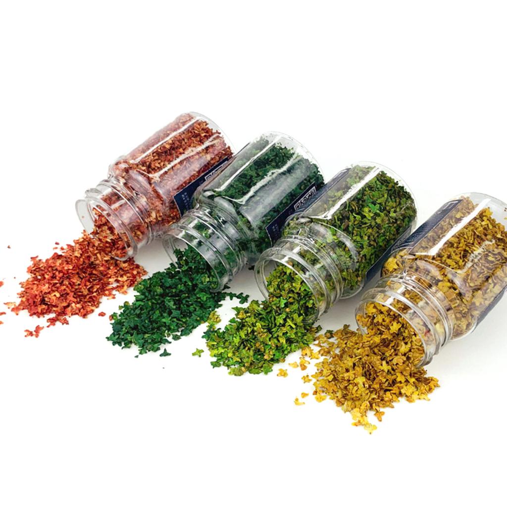 Practical Miniature Leaf Clusters Sturdy Resin Materials for Model Train Sand Table and Garden Supplies Scenery