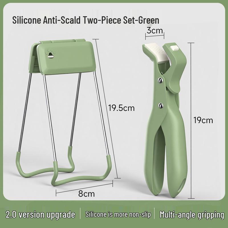 Silicone Anti-Scald Non-Slip Bowl Grip - Heat Insulation Multifunctional Kitchen Clip for Steaming, Plates, and Pots.