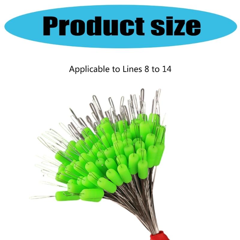 100pcs Professional Beads Sinkers Stop Silicone Space Bean Stopper Oval Bobber Stopper for Fishing Line Oval Fishing Peg