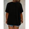 Women's T-Shirts Lace Hollow-Out Short Sleeve V-Neck T-Shirt, Casual Top