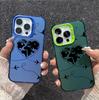 New love plane couple iPhone17 mobile phone case Apple 16Pro anti-drop IMD color silver 15pm