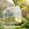 Semi-Enclosed Drawer Design Bird Feeder Large Capacity Parrot Bath Tub Bird Food Box  Pet Bird Use
