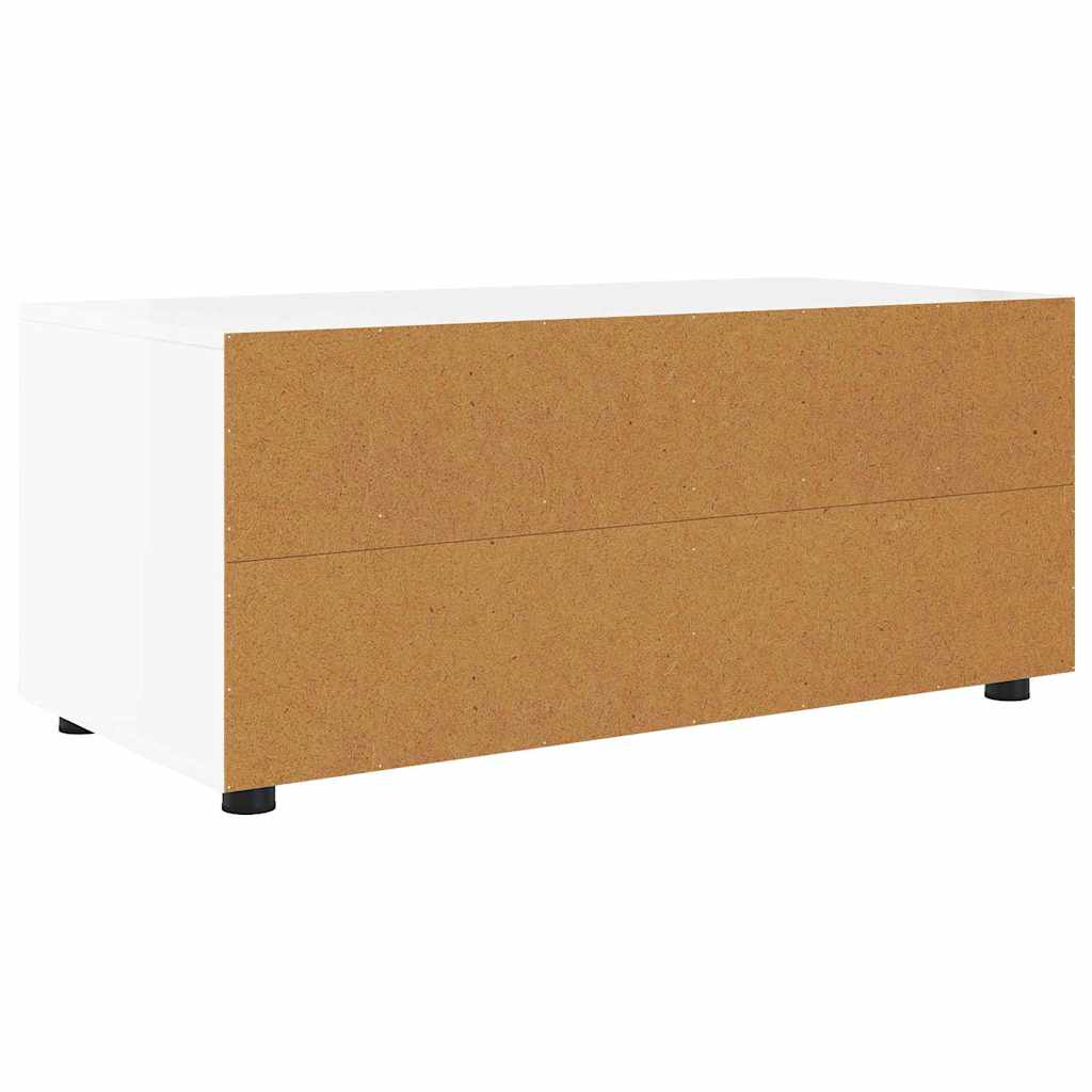 TV Cabinet High Gloss White 100 x 48 x 43 cm Particleboard