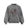 Mens Oversized Streetwear Hoodie Cotton Blend Graphic Print Washed Vintage Crewneck Sweatshirt Fall