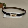 Pure Ladies Cowhide Leather Belt Silver Alloy Buckle Casual Decoration Formal