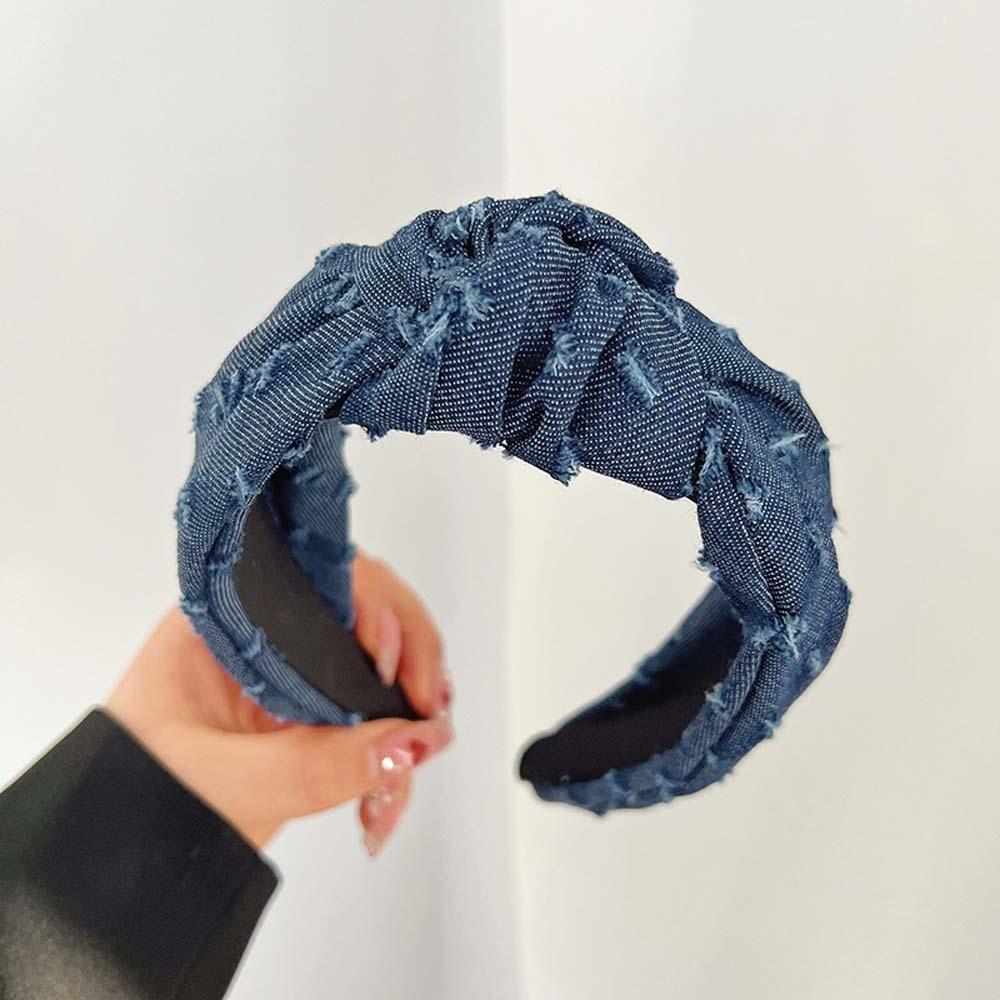 Headdress Cowboy Headband Korean Style Cowboy Hair Bands Denim Knotted Headband  Streetwear