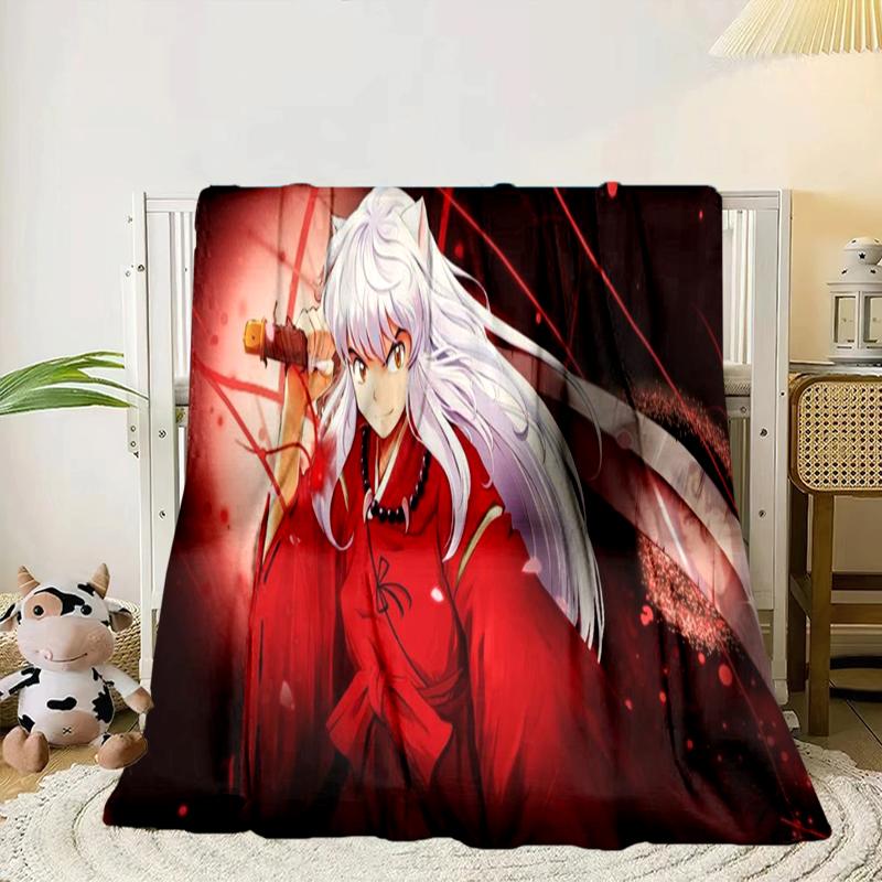 Anime Sessho-maru Blanket Flannel Blanket for Bed, Sofa, Camping, Hiking, Picnic Essentials, Gift for Family Fan Gifts