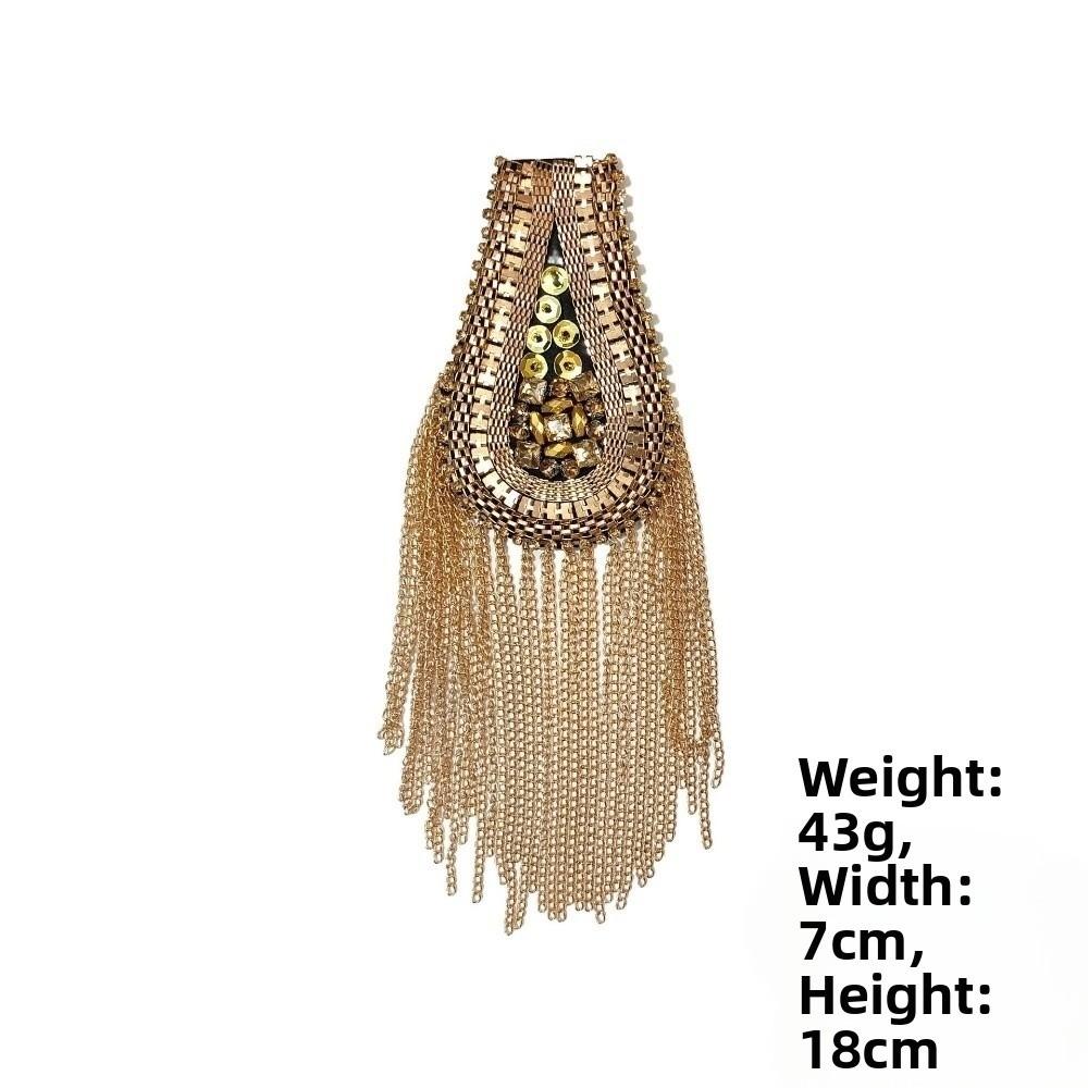 Handmade Shoulder Tassel Epaulet Long Chain Brooch Shoulder Epaulettes  Clothing Accessories