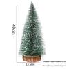 Mini Artificial Snow Frosted Christmas Trees With Wooden Bases Assorted Heights For Tabletop Holiday Home Office Party Decor