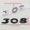 VZQR9 New 3D ABS Chrome Black Car Letters Logo 308 Emblem Sticker Rear Trunk Badge For Peugeot 308 SW GT Line GTI T9 T7 P5 Accessories