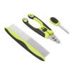 Haustierpflege-Set Edelstahl Ergonomischer Haustierkamm Hunde-Nagelknipser und Trimmer-Set mit Feile für Katzen Hunde