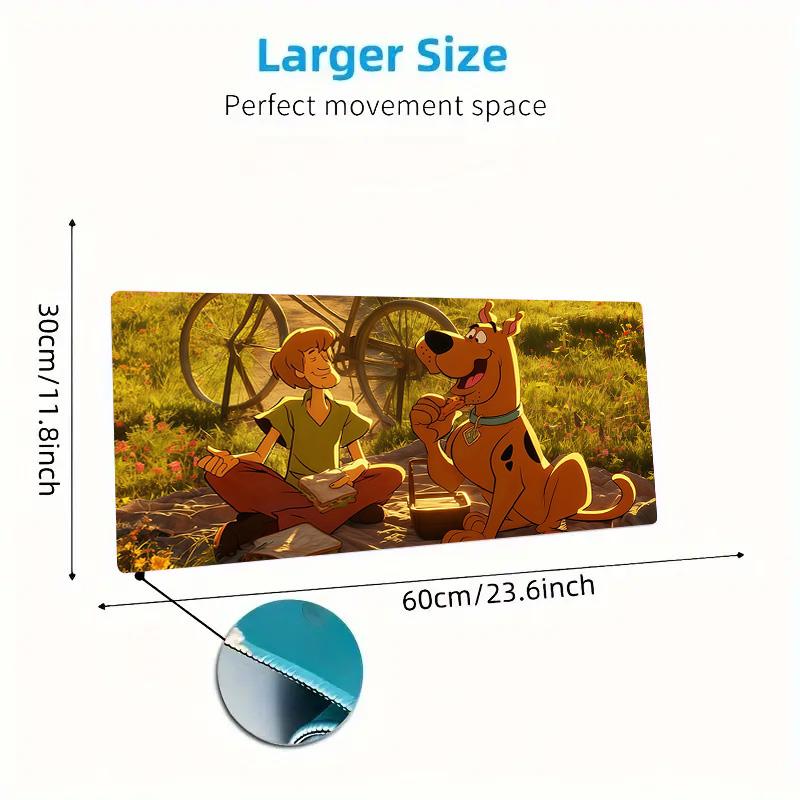 Scooby‑Doo2 Print Cushion Non-slip Laptop Tablet Big Mousepad XXL Mat Mini PC Playmat With Lock edge