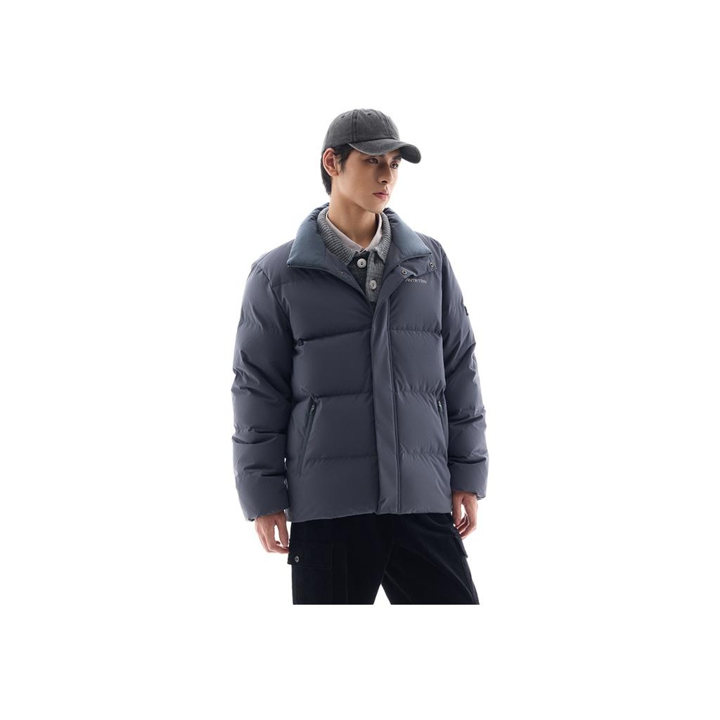 Anta Three-Layer Quick Warmth Four Protection Technology Water-Repellent Windproof Oil-Resistant Mid-Length Stand Collar Down Jacket 952447922-4