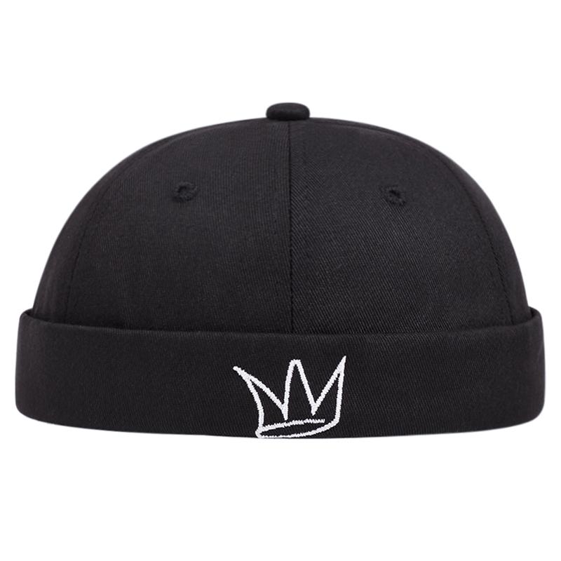 

Fashion New Rose Flame Embroidered Dome Guapi Hat Trendy Street Sliding Hiphop Hat Unisex Borderless Skull Hat
