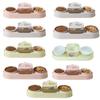 Dog Feeding Double Bowl Elevating Cats Bowl Food Container for Dog with Automatic Water Fountain Pet Watering Supply