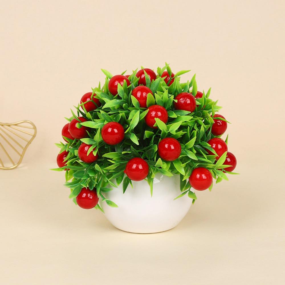 Plastic Artificial Plants Potted 6 Styles Home Garden Decor Rose Flower Plant Fake Flowers