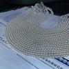 Halsband med sötvattenspärlor, 4-5 mm, med runda, felfria, släta, glänsande pärlor och S925-silverlås, Inkluderar Hong Kong-certifikat.