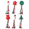 Engaging Christmas Dog Rope Toy Set Christmas Themed Designs Provide Fun Noises and Hours of Entertainment