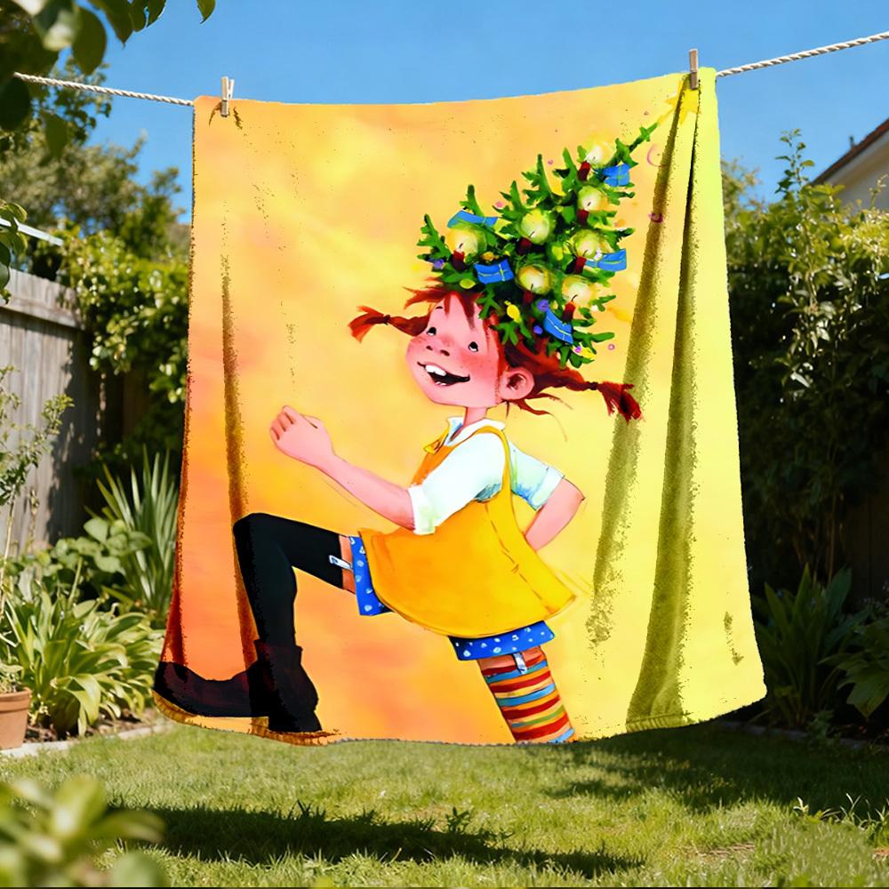 1pc Corpse Bride Outdoor Personalized Flannel Blanket, Soft, Lightweight Personalized Flannel Blanket, Digital Printing,